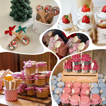 Mini Wooden Spoons – Natural Honey & Spice Spoon Set