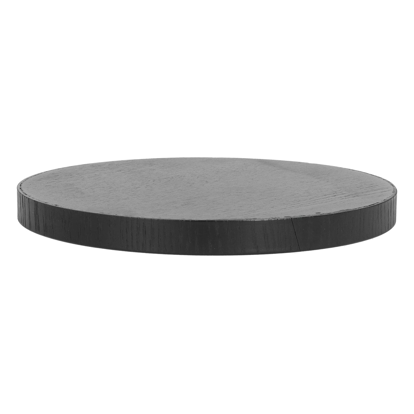 Black Wooden Serving Tray – Round Minimal Design