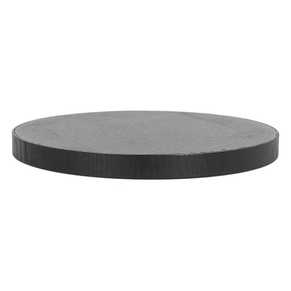Black Wooden Serving Tray – Round Minimal Design