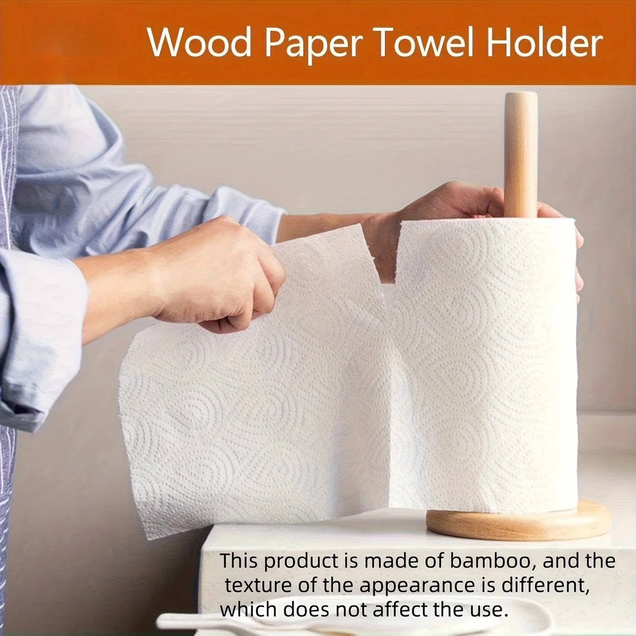 Bamboo Paper Roll Holder