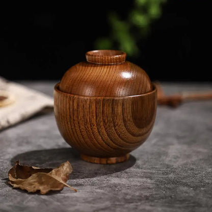 Wooden Bowl with Lid