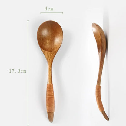 Wooden Soup Spoon Set – Solid Wood Kitchen Utensils