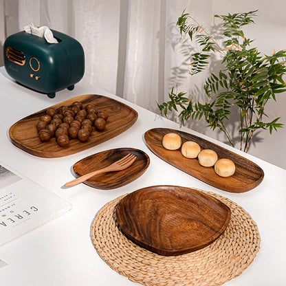 Rustic Acacia Wood Serving Tray