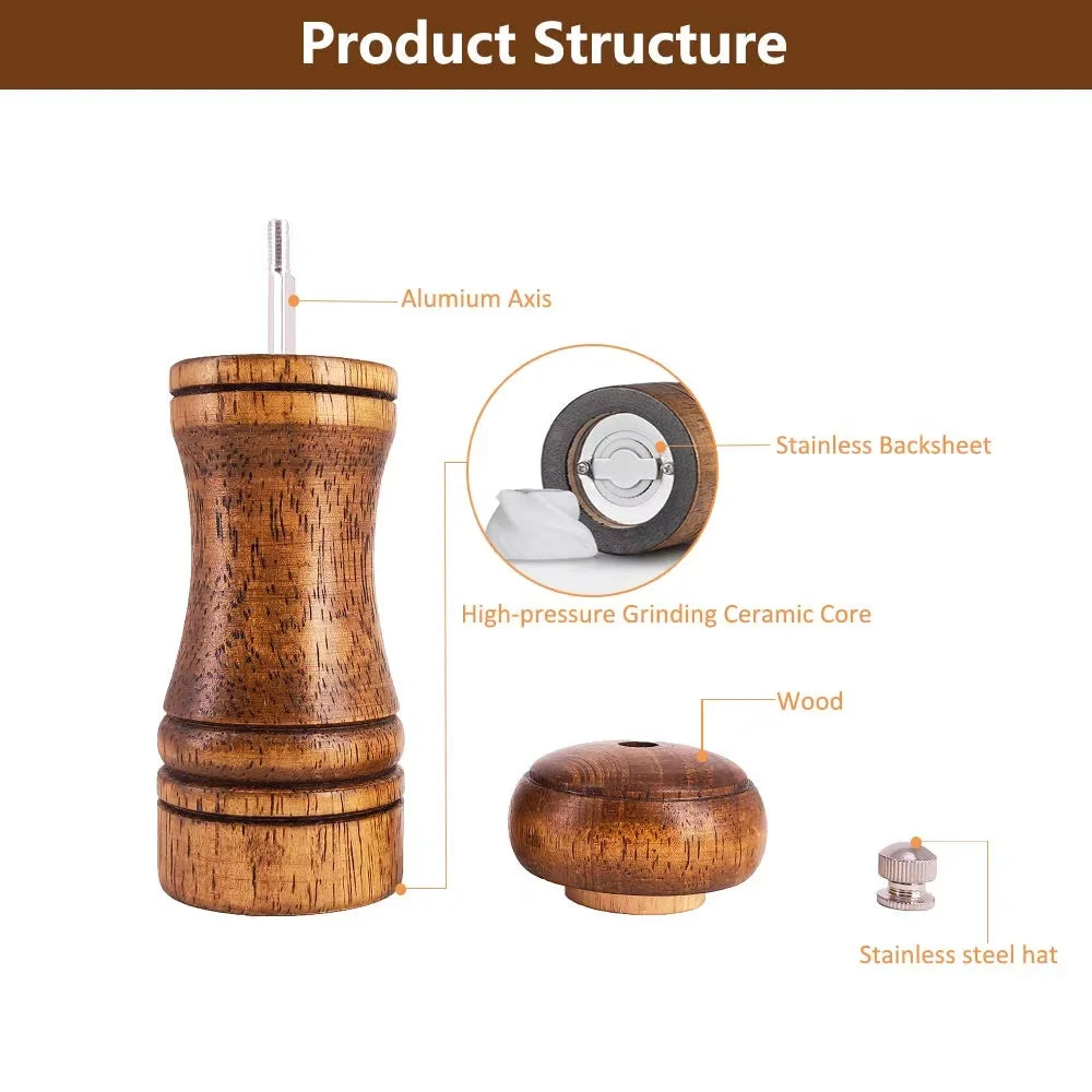 Wooden Pepper & Salt Grinder