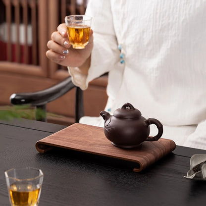 Elegant Rectangular Wooden Tea Tray