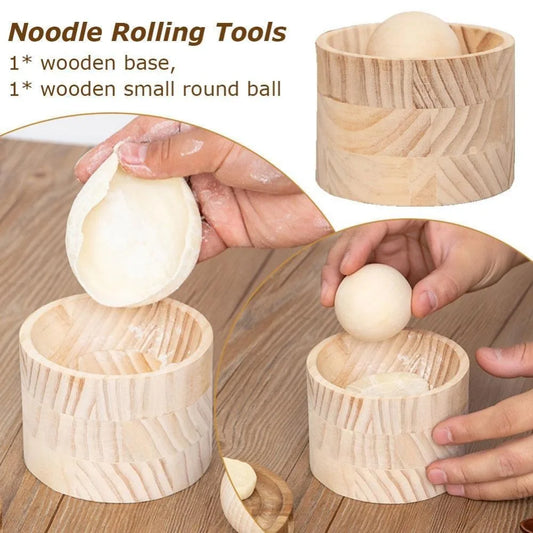 Wooden Dumpling Maker – Reusable Dough Pressing Tool