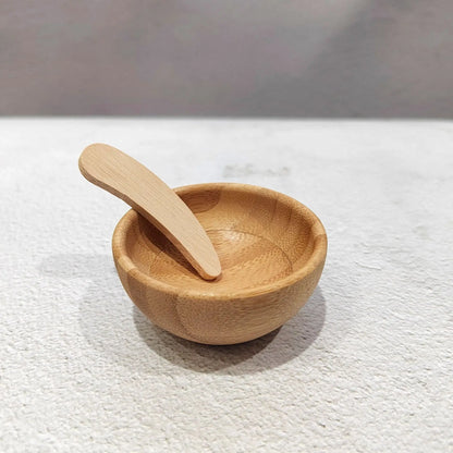 Mini Bamboo Bowl Set – Mixing Bowl with Spoon