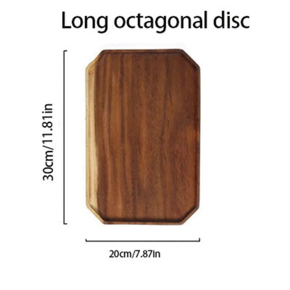 Acacia Wood Octagonal Dinner Plate