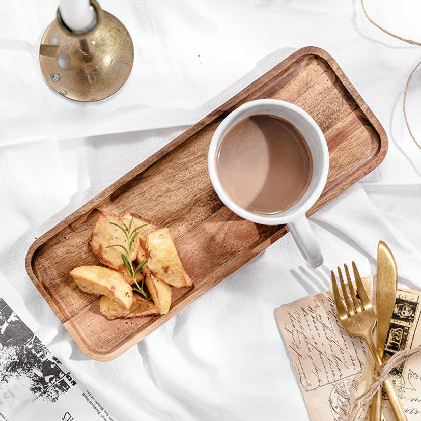 Acacia Wood Coffee Serving Tray