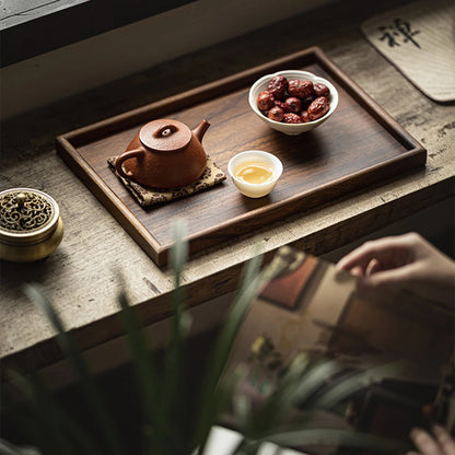 Elegant Wooden Rectangular Tray