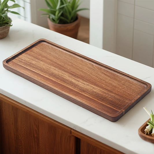 Walnut Wooden Serving Tray – Rectangular Charcuterie Board