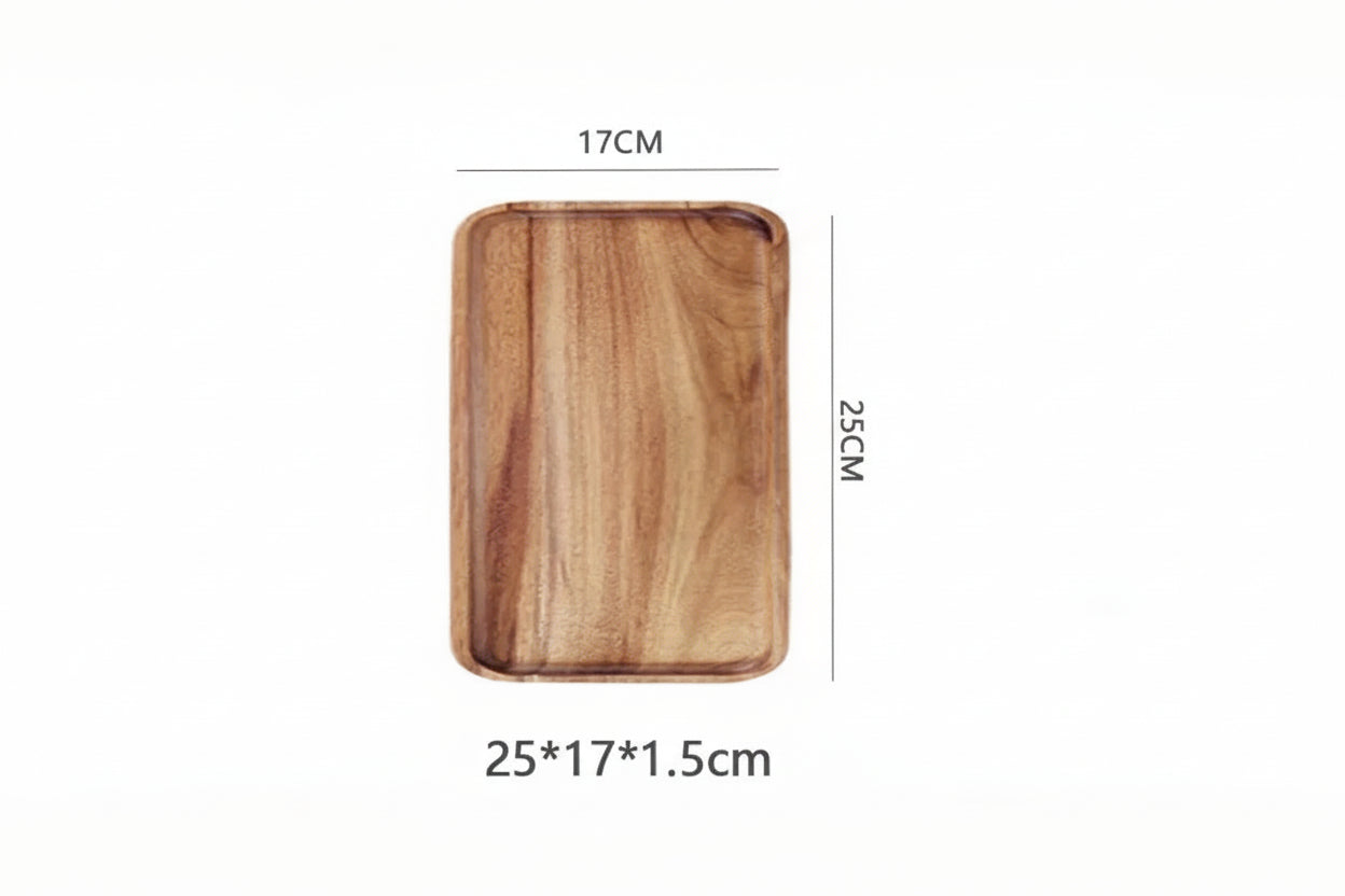 Acacia Wood Coffee Serving Tray
