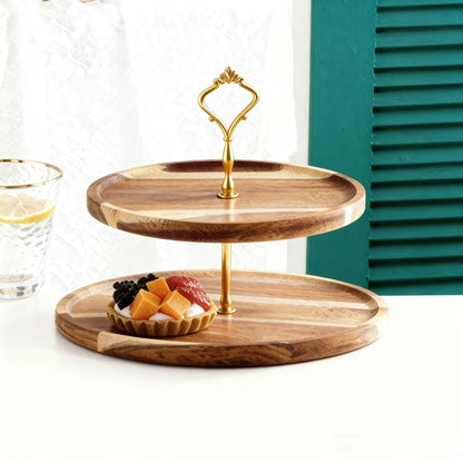 2-Tier Wooden Dessert & Display Stand