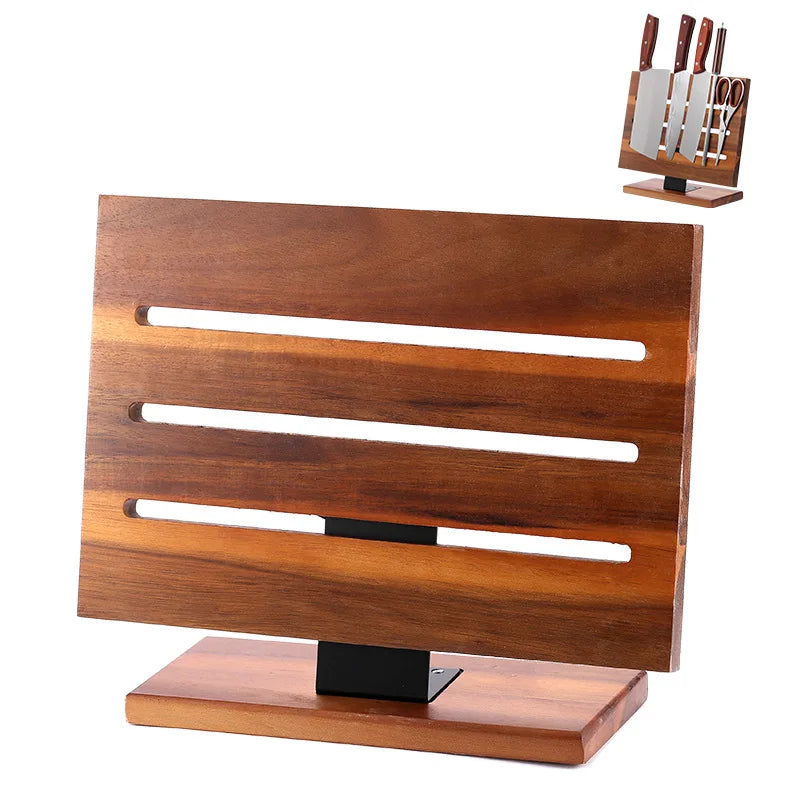 Magnetic Wooden Knife Block