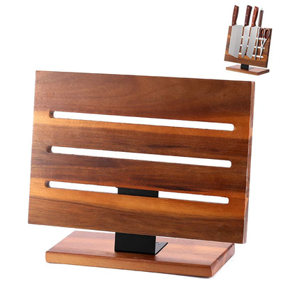 Magnetic Wooden Knife Block