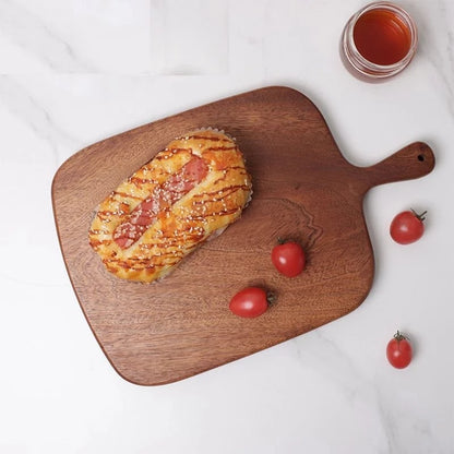 Wooden Serving Tray with Handle – Solid Wood Board