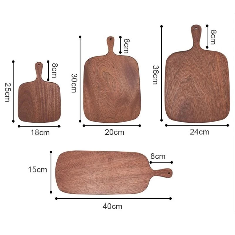 Wooden Serving Tray with Handle – Solid Wood Board