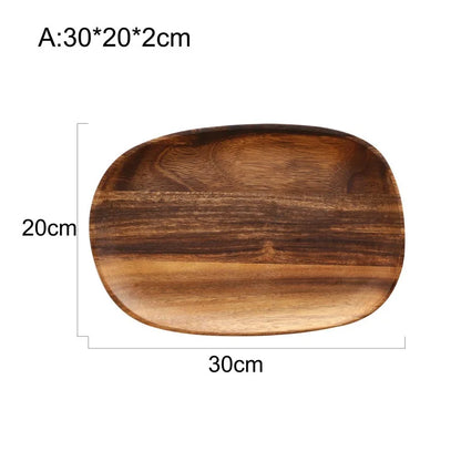 Rustic Acacia Wood Serving Tray