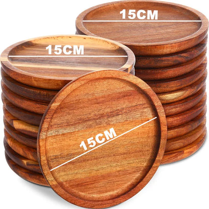 Round Wooden Dinner Plate