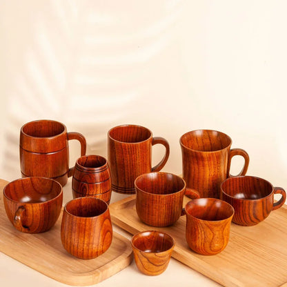 Wooden Big Belly Cups – Handmade Jujube Wood Drinkware