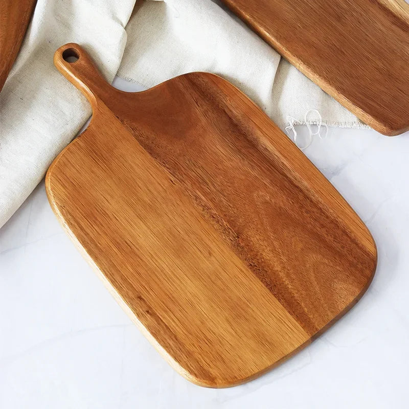 Wooden Serving Tray with Handle – Solid Wood Board
