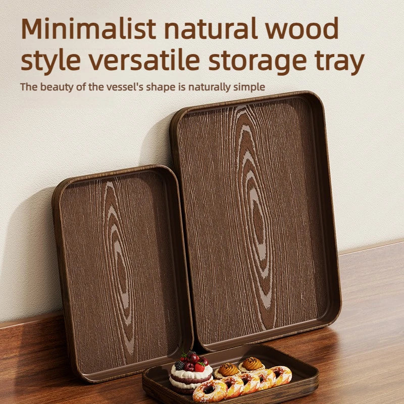Rustic Wood Grain Serving Tray