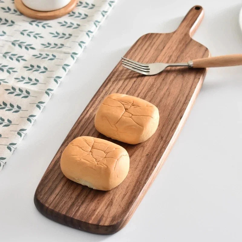 Wooden Serving Tray with Handle – Solid Wood Board