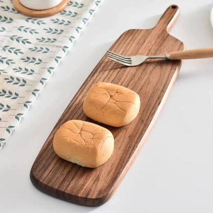 Wooden Serving Tray with Handle – Solid Wood Board