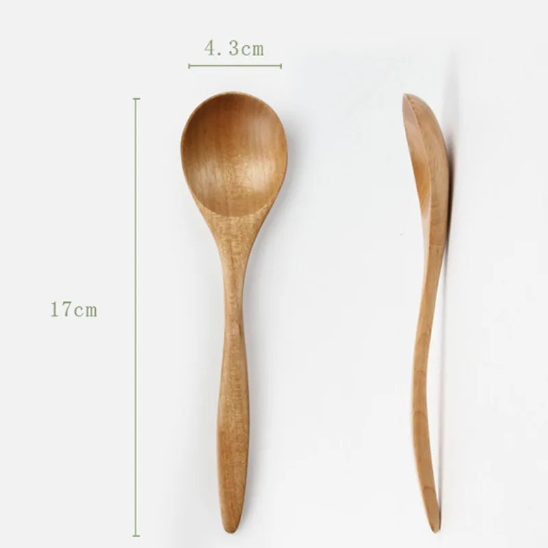 Wooden Soup Spoon Set – Solid Wood Kitchen Utensils