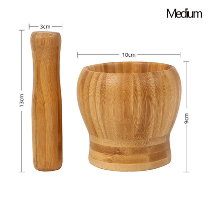 Bamboo Mortar & Pestle Set