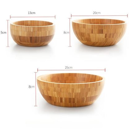 Japanese Wooden Salad Bowl – Large Bamboo Bowl