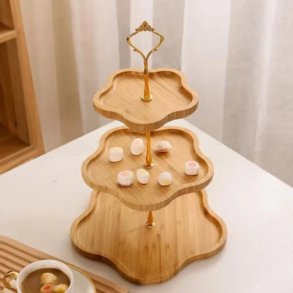 3/2-Tier Wooden Dessert & Cake Stand