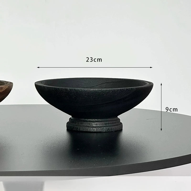 Natural Wooden Fruit Bowl – Wabi-Sabi Style