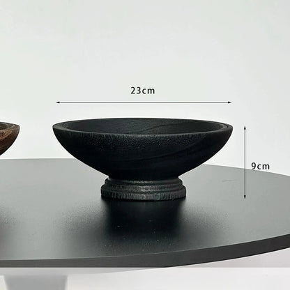 Natural Wooden Fruit Bowl – Wabi-Sabi Style