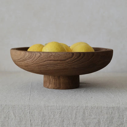 Natural Wooden Fruit Bowl – Wabi-Sabi Style