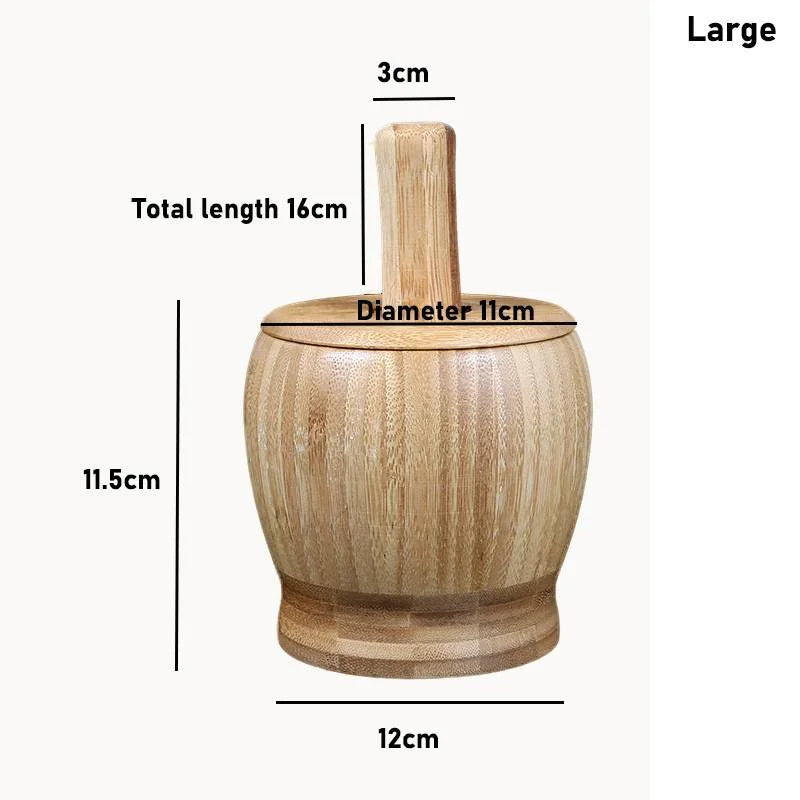 Bamboo Mortar & Pestle Set
