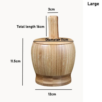 Bamboo Mortar & Pestle Set