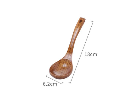 Wooden Soup Spoon with Long Handle