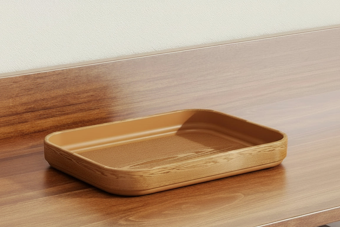 Rustic Wood Grain Serving Tray