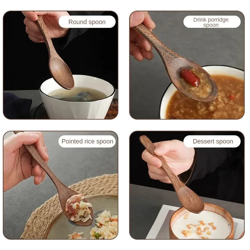 Wooden Spoon Set – Natural Rice & Honey Spoons