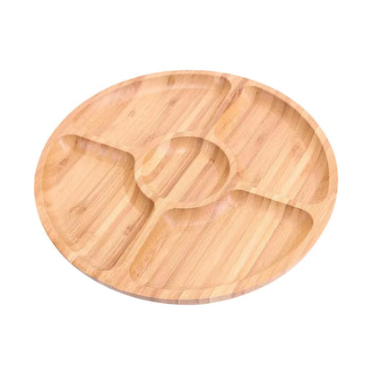 Bamboo Round 5-Section Serving Tray