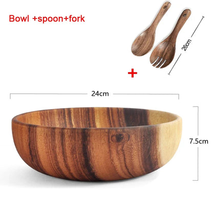 Acacia Wooden Serving Bowl