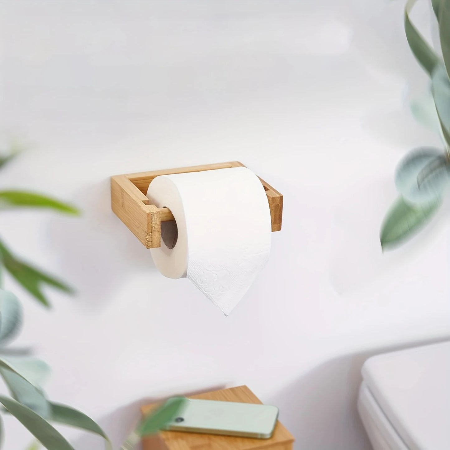 Bamboo Wall Paper Holder