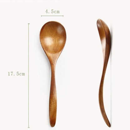 Wooden Soup Spoon Set – Solid Wood Kitchen Utensils