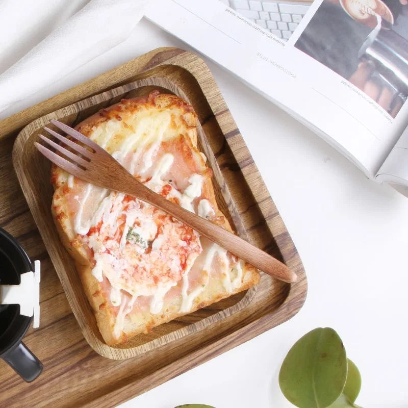 Wooden Fork Set – Natural Dessert & Salad Forks