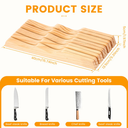 Wooden Knife Storage Rack