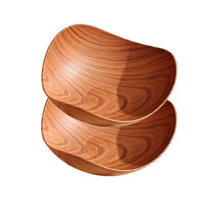 Wood Grain Snack Bowl – Creative Curved Design
