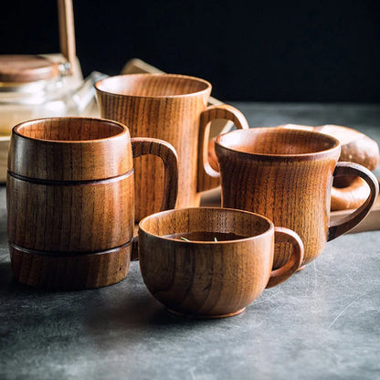 Wooden Big Belly Cups – Handmade Jujube Wood Drinkware