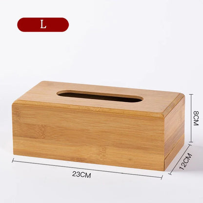 Bamboo Tissue Storage Box