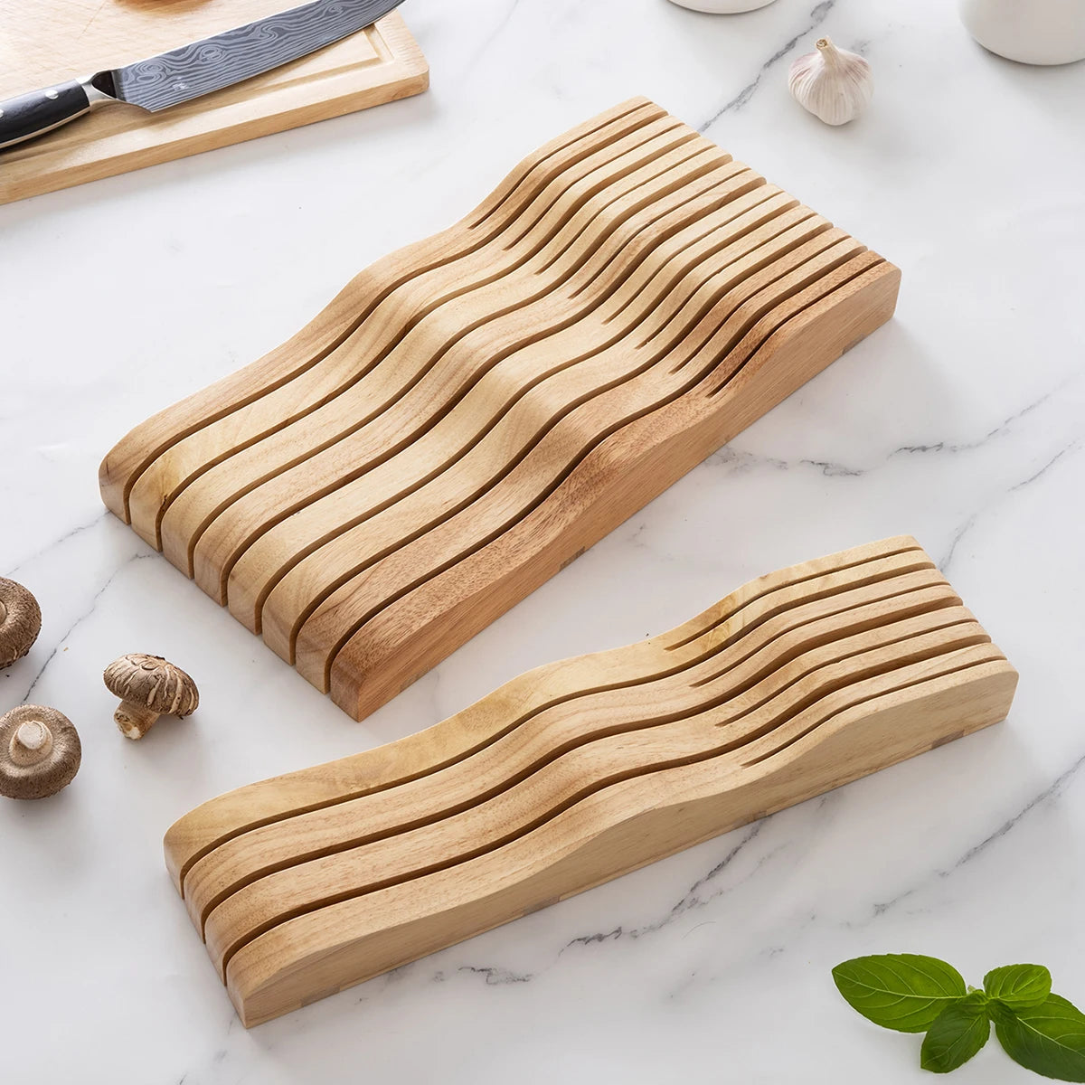 Wooden Knife Storage Rack